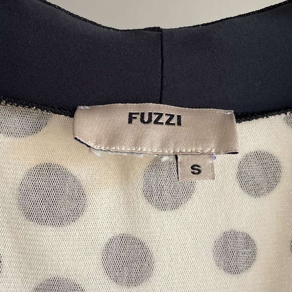 Fuzzi Italy Black & White Polka Dot Mesh Sleeveless Dress - Picture 6 of 6